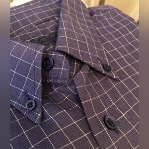 Men's Navy Checkered Shirt